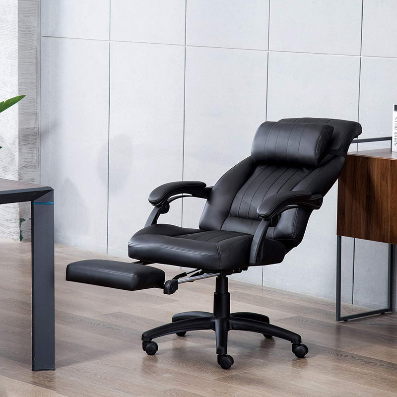 Chaise de bureau ergonomique ajustable avec repose tête confort plus