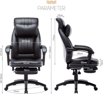 Chaise de bureau ergonomique ajustable avec repose tête confort plus