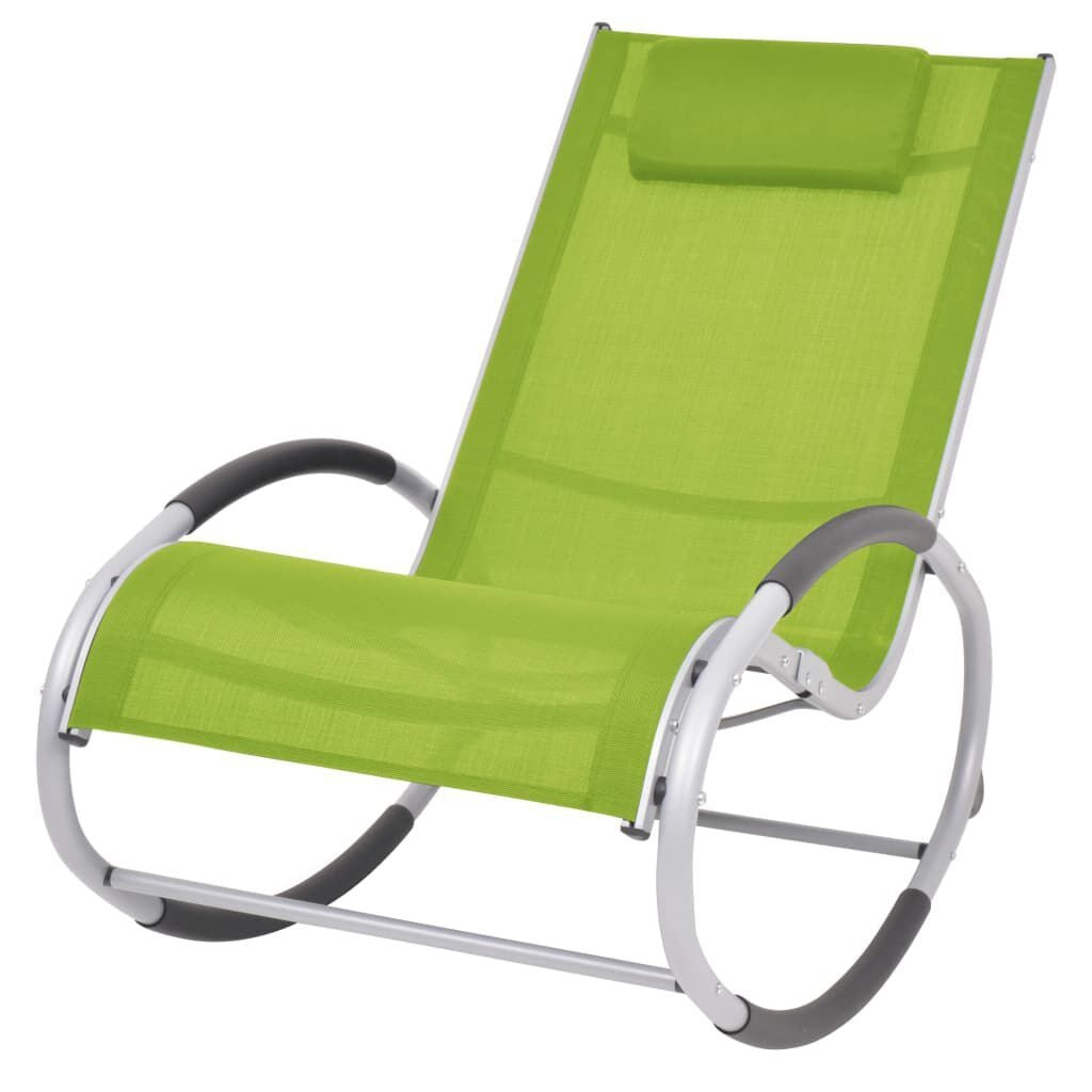 Chaise à bascule d'extérieur en textilène