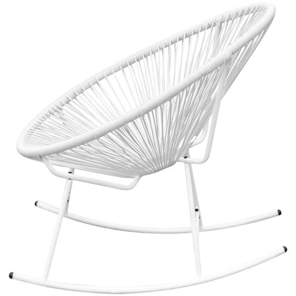 Chaise à bascule moderne oeuf en lanière de résine