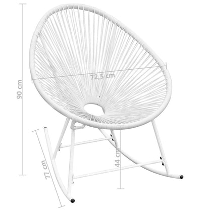Chaise à bascule moderne oeuf en lanière de résine