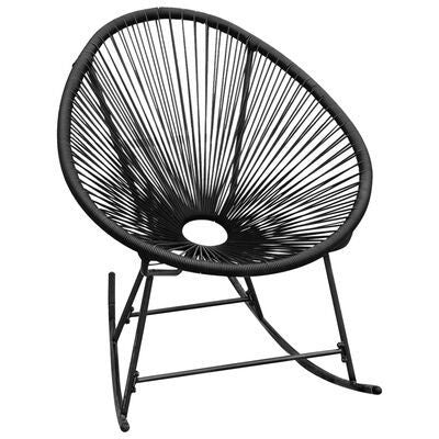 Chaise à bascule moderne oeuf en lanière de résine