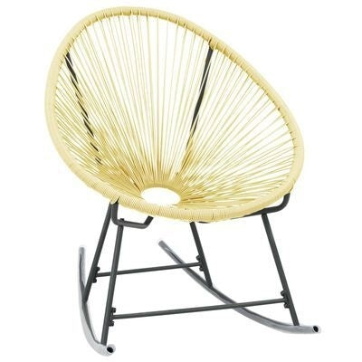 Chaise à bascule moderne oeuf en lanière de résine