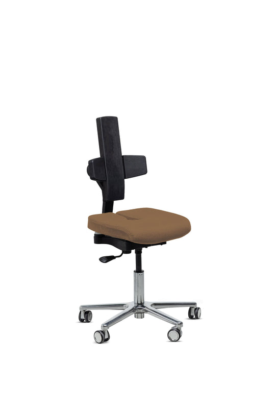 Chaise de bureau ergonomique en tissu éco conçu DEAR OSCAR – Marron