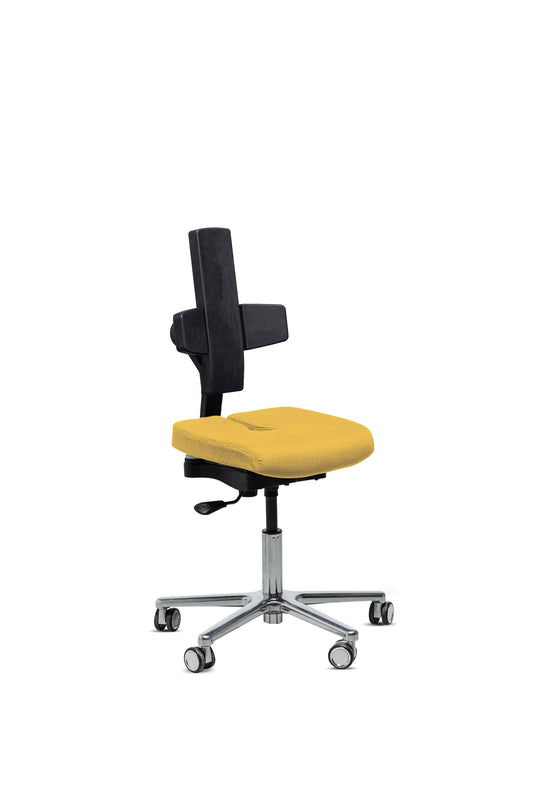 Chaise de bureau ergonomique en tissu éco conçu DEAR OSCAR – Jaune